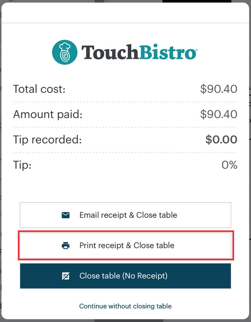 touchbistro screen capture