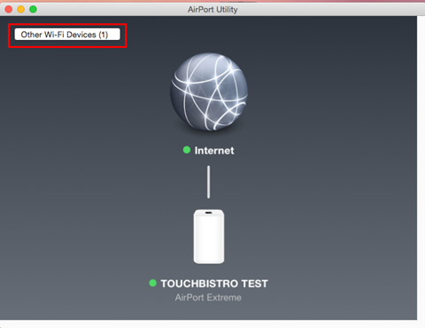 airport utility not finding airport extreme base station