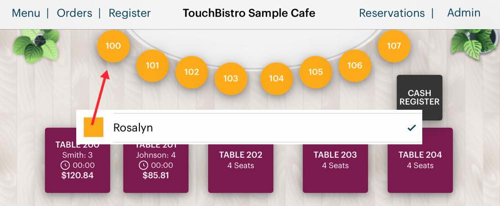 touchbistro screen capture