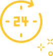 Clock icon that says 24