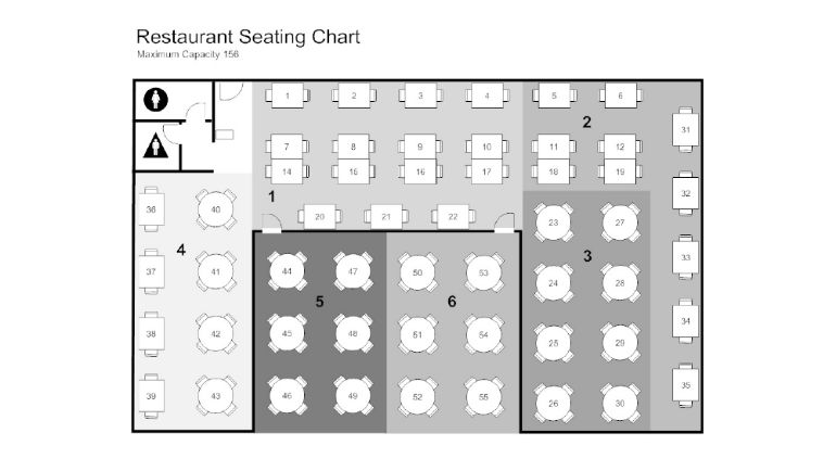 Colors Restaurant Seating Chart